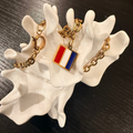 Nautical Alphabet Flag Charm Necklace - Letter T