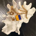 Nautical Alphabet Flag Charm Necklace - Letter K